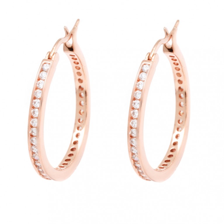 Classic  Rose Gold Hoops