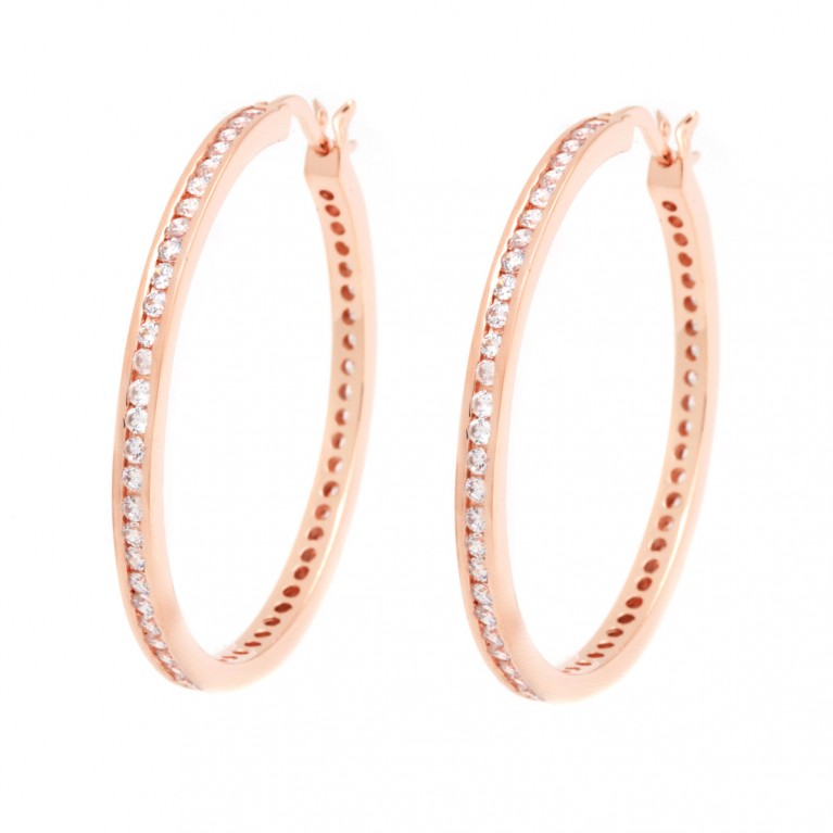 Charming Rose Gold Hoops