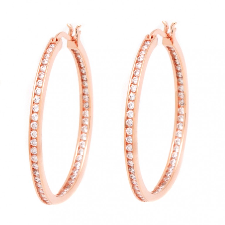 Inside Out Rose Gold Hoops