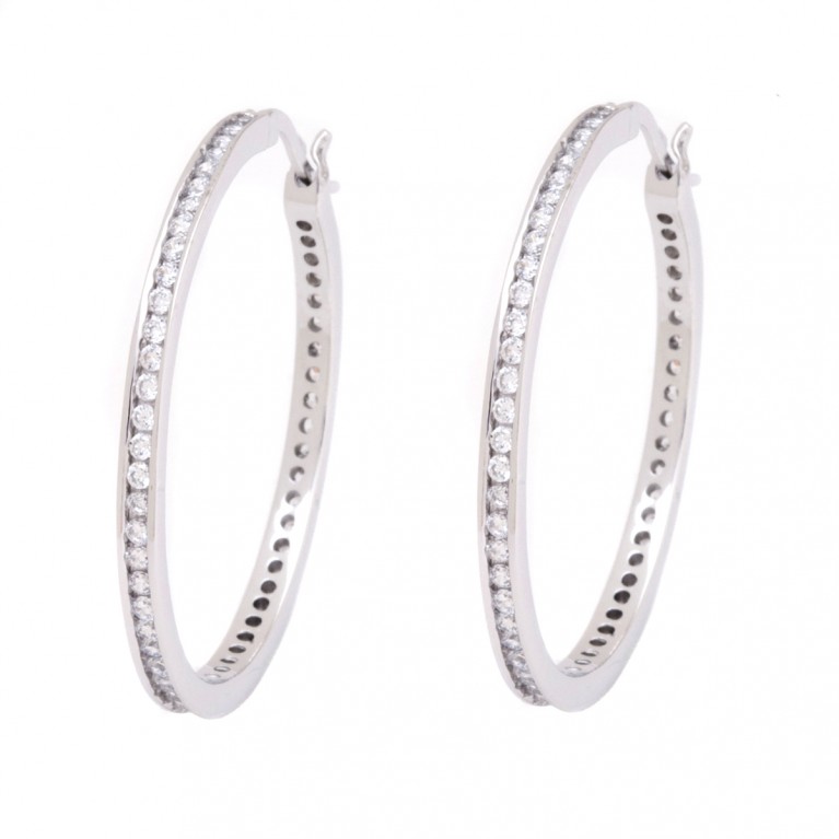 Charming Silver Hoops