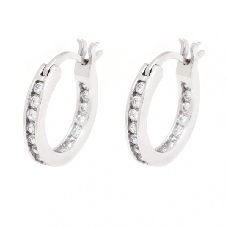 Silver Glam Hoops