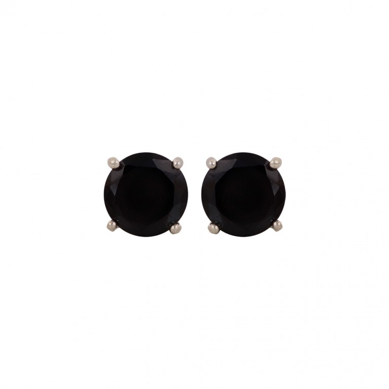 Black Basked Stud Earrings