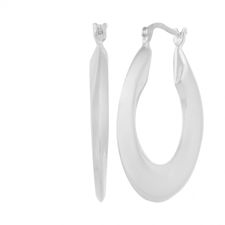 Silver Haute Hoop Earrings