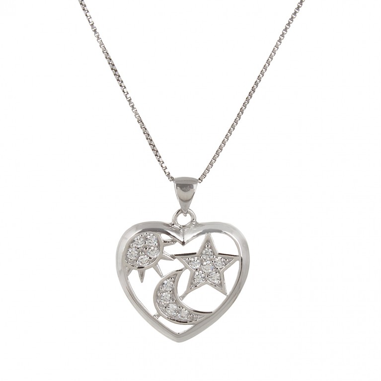 Stars and Moon Shine in Your Heart Pendant