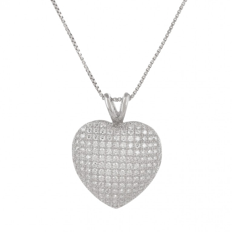 Popped Heart Pendant Necklace