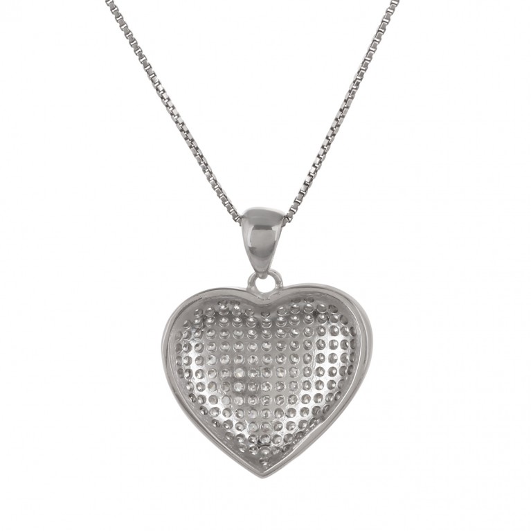 Bling Heart Pendant Necklace