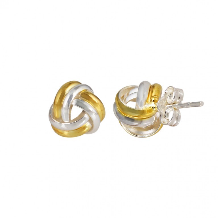 Two Tone Knotty Love Studs
