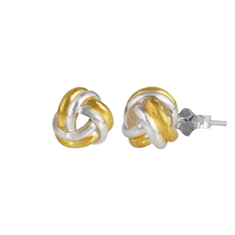 Two Tone Knotty Love Studs