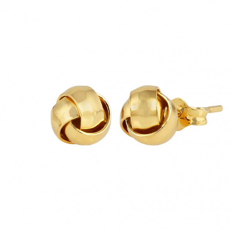 Solid Gold Love Knot Studs