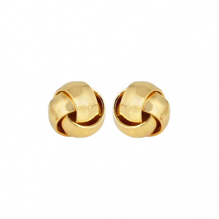 Solid Gold Love Knot Studs